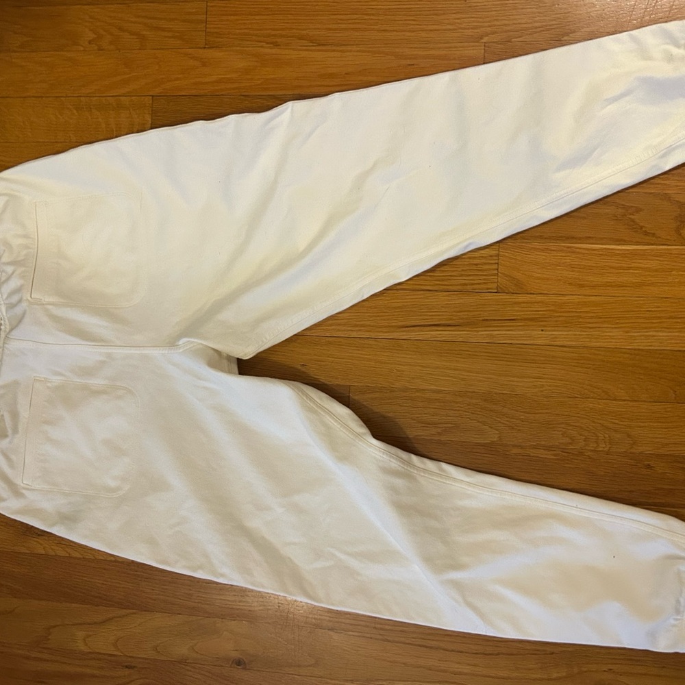 Athleta White Slim Track Joggers